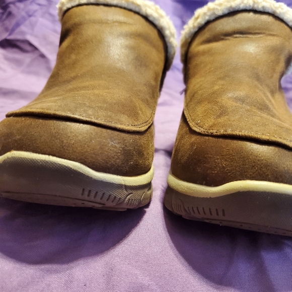Skechers easy going gold rush casual boots vegan leather faux fur size 6 - Picture 8 of 10